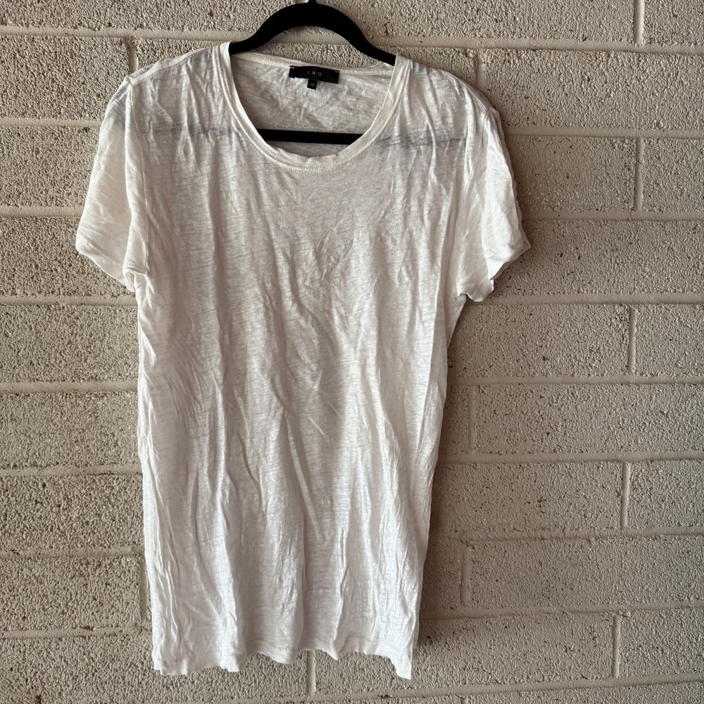 Iro Men’s White Linen T-shirt XS